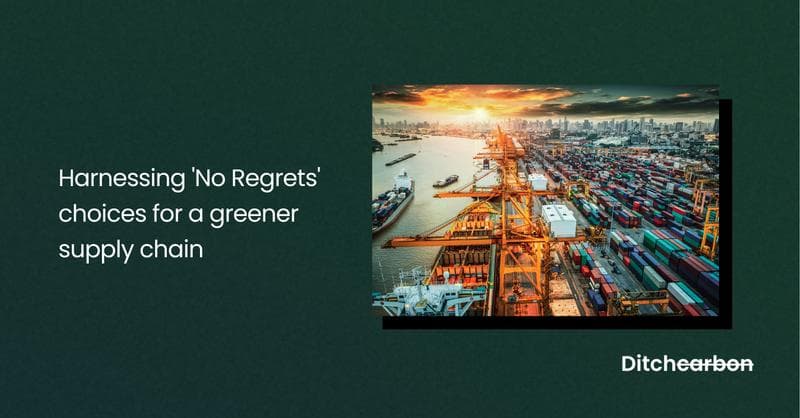 Harnessing the 'No Regrets' Choices for a Greener Supply Chain