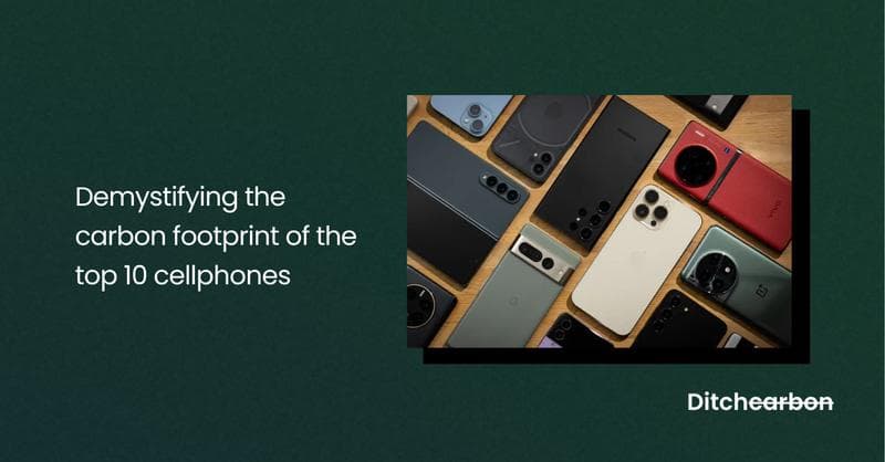 The carbon footprint of the top 10 cellphones