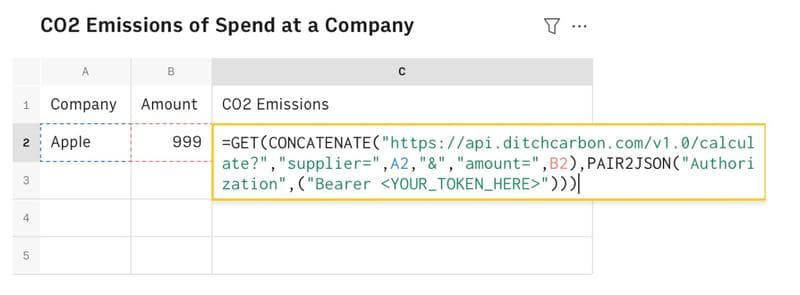 Using DitchCarbon with Rows.com