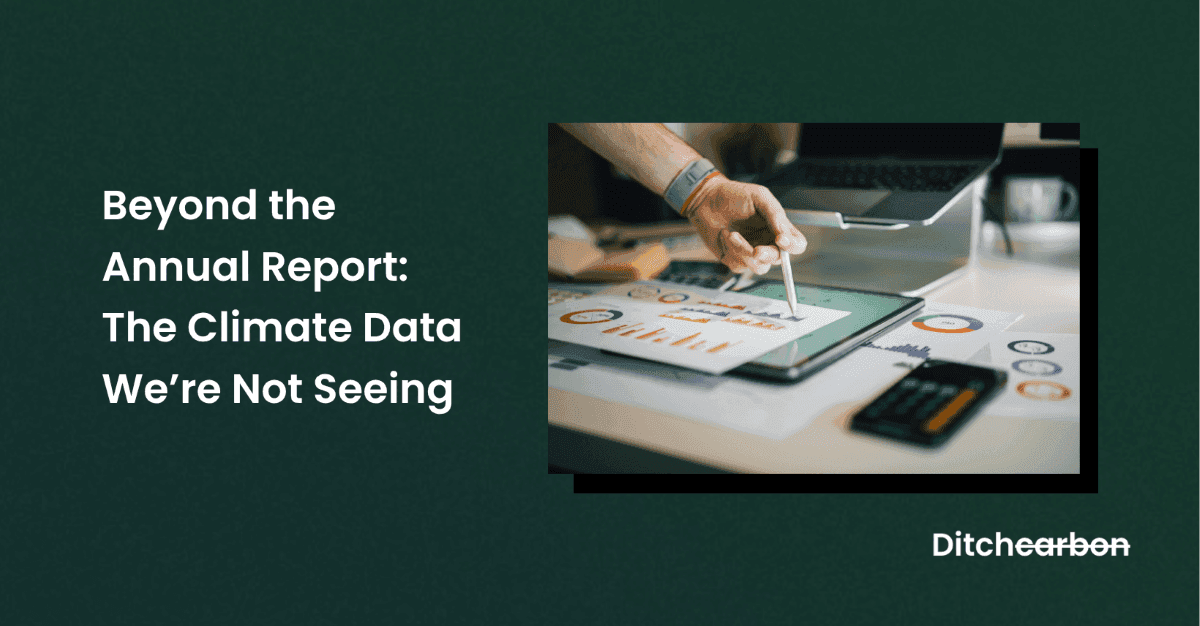 Corporate climate data beyond annual reports visualization