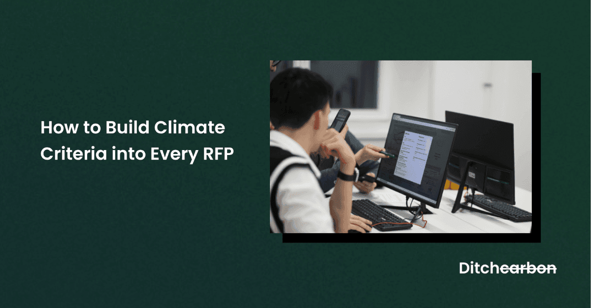 Build climate criteria into every RFP