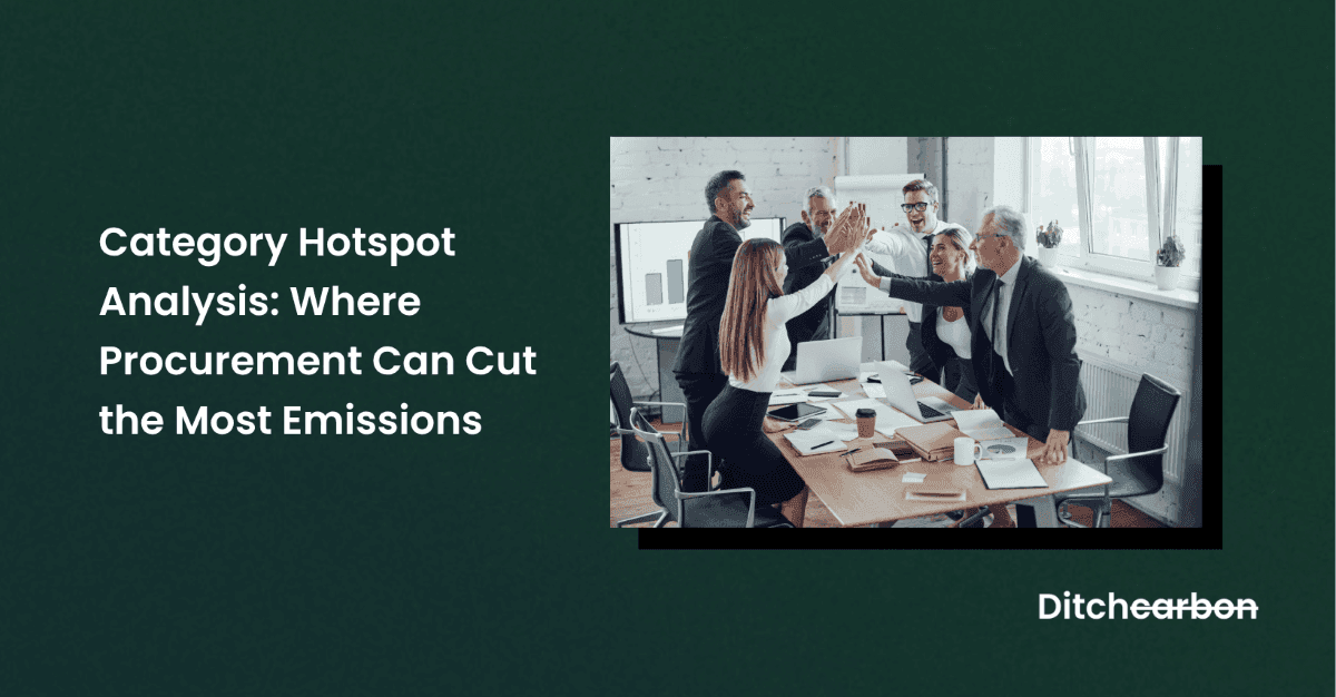 Category hotspot analysis for procurement emissions reduction