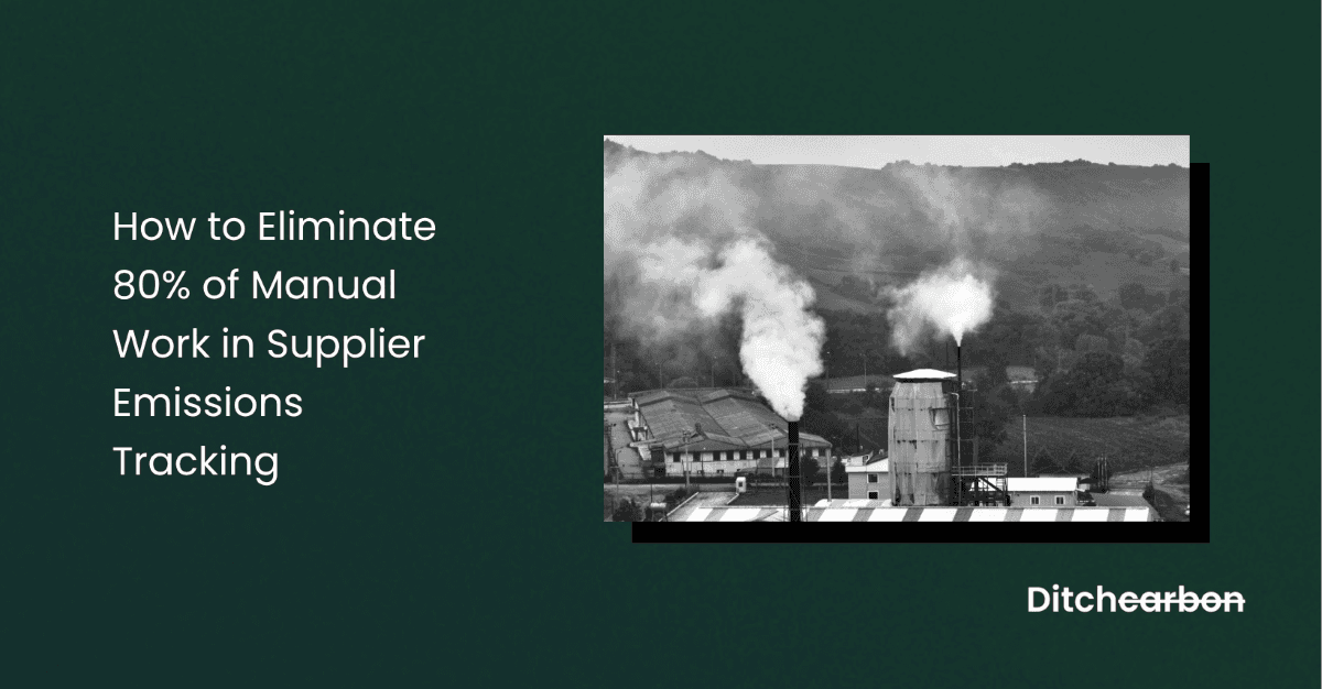 Sustainability team analyzing automated supplier emissions tracking dashboard