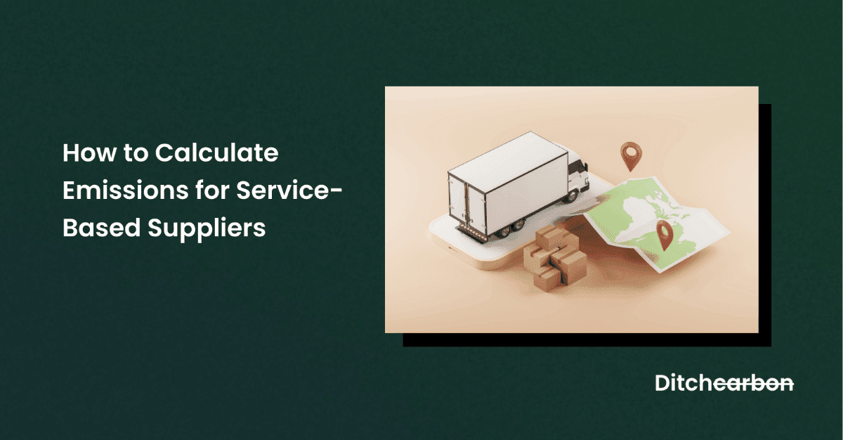 Truck and map illustration for service supplier emissions