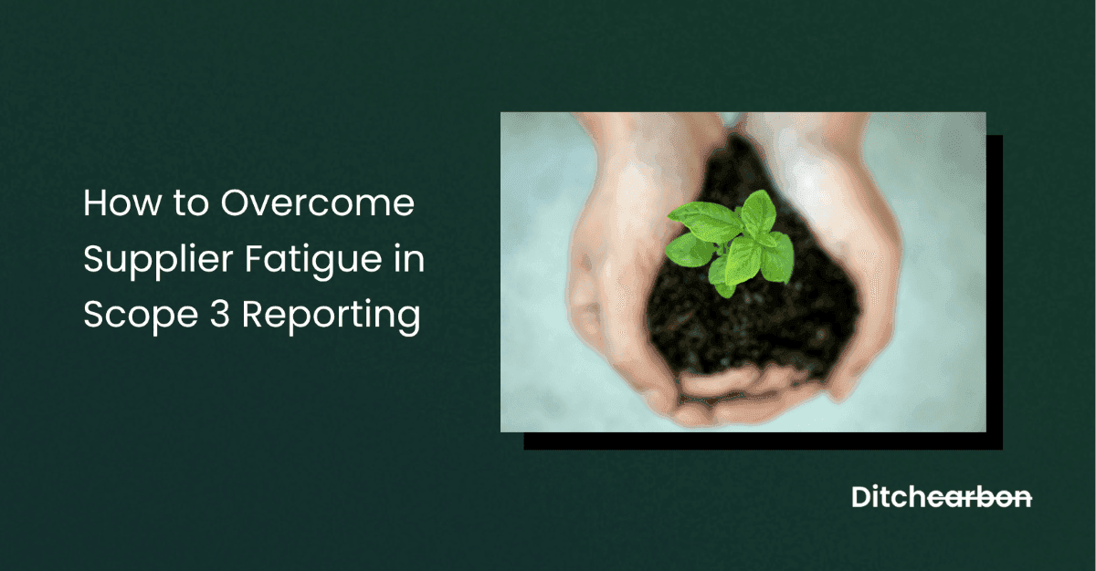 Supplier engagement workflow for Scope 3 emissions reporting