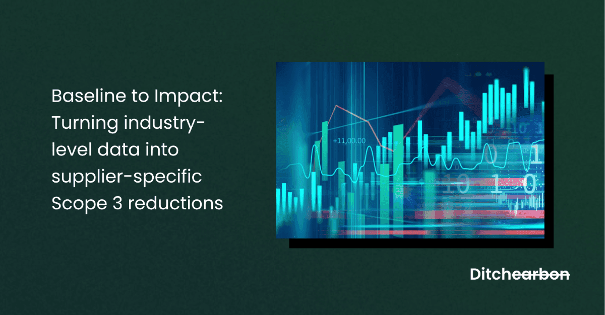 Industry level to supplier specific Scope 3 data upgrade methodology