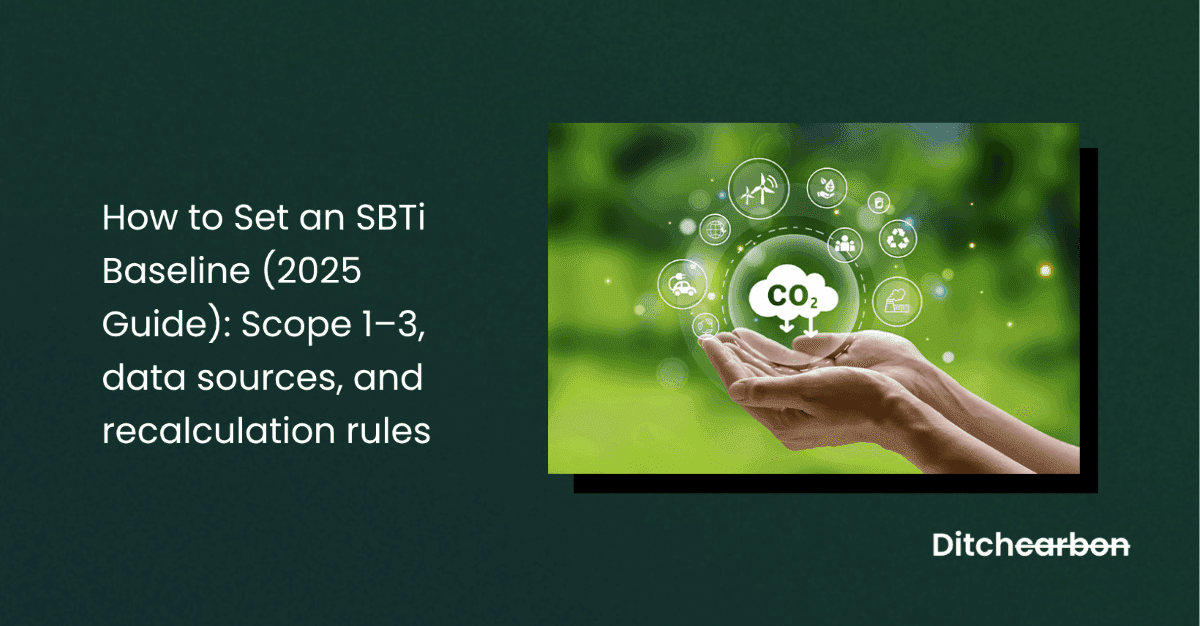SBTi baseline setting guide with data sources and methodology framework