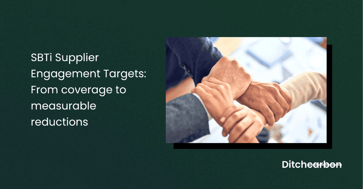 SBTi supplier engagement targets design and tracking framework
