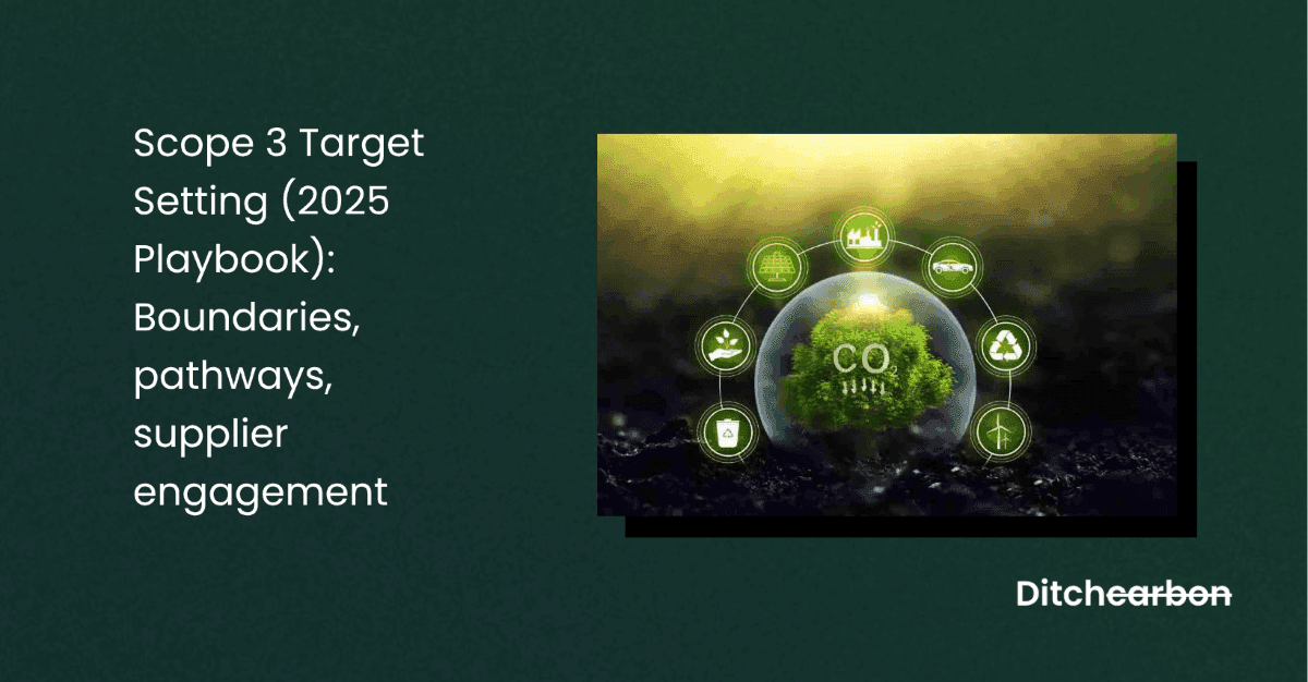Scope 3 target setting playbook with boundaries and supplier engagement framework