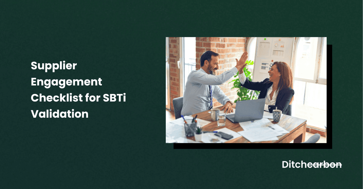 Supplier Engagement Checklist for SBTi Validation