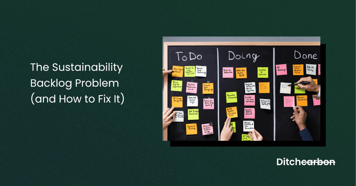 Sustainability team clearing data backlog with automated workflow