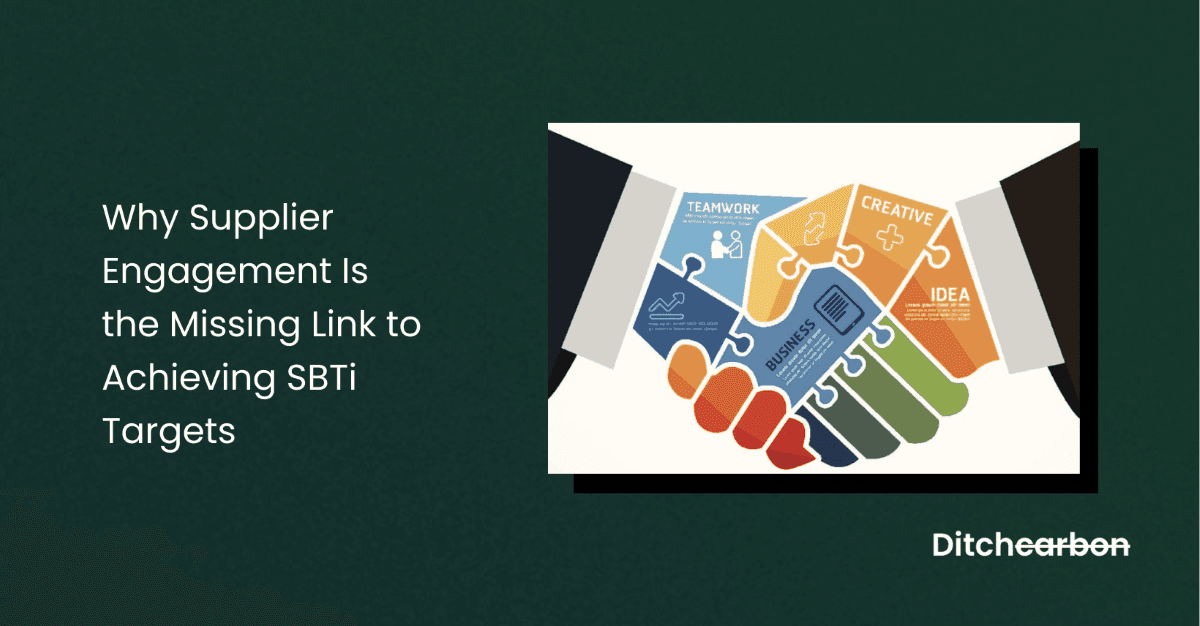 Handshake puzzle graphic representing supplier collaboration for SBTi targets