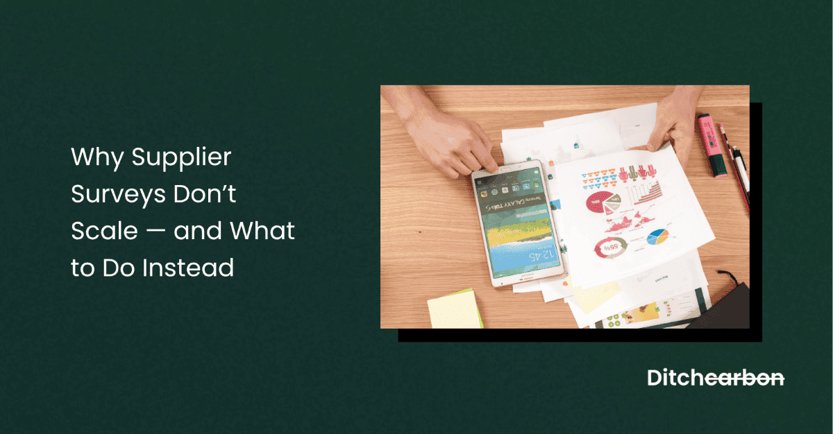 Evolution from traditional supplier surveys to continuous verified data access
