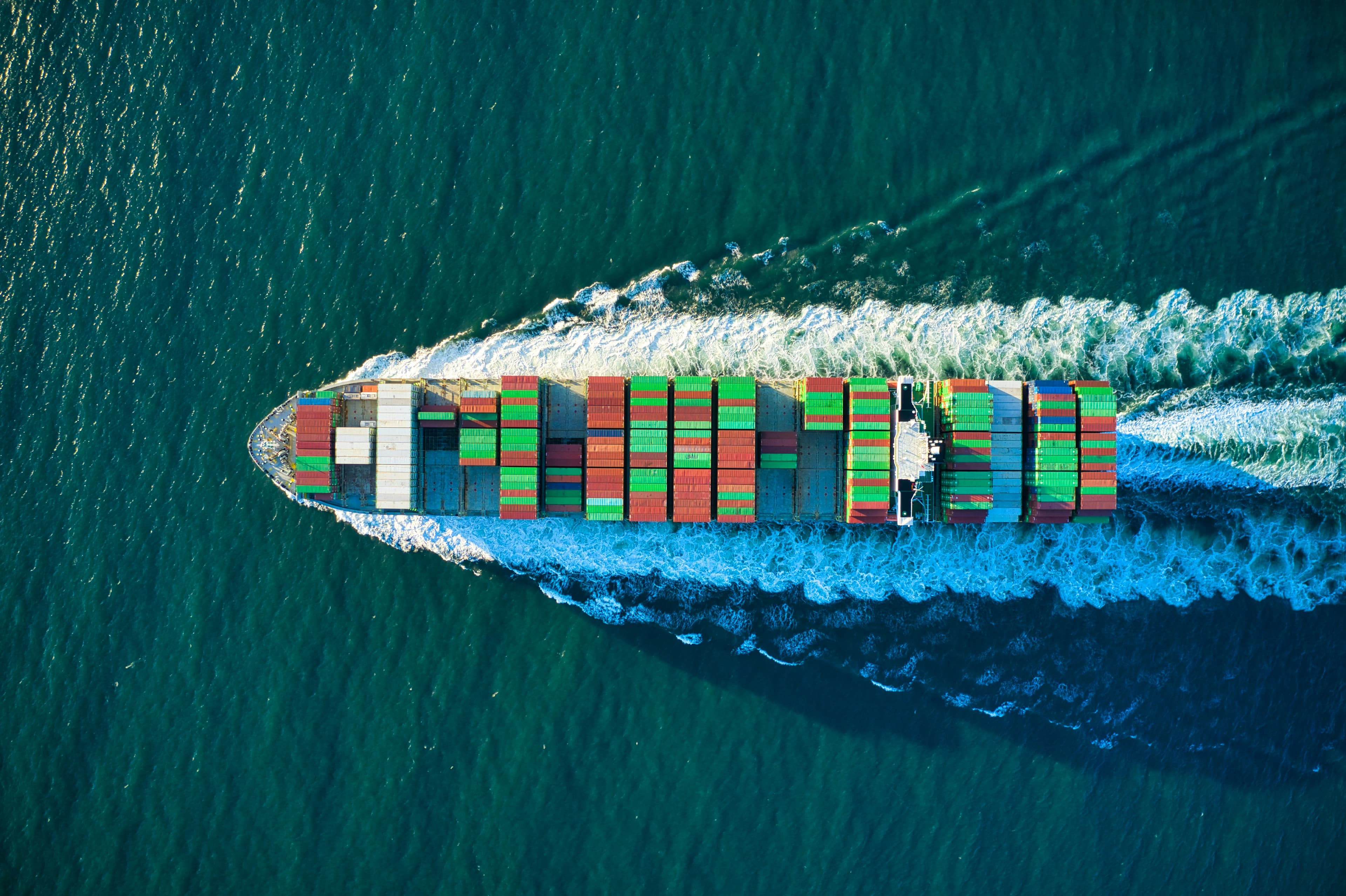 Shipping container ship background