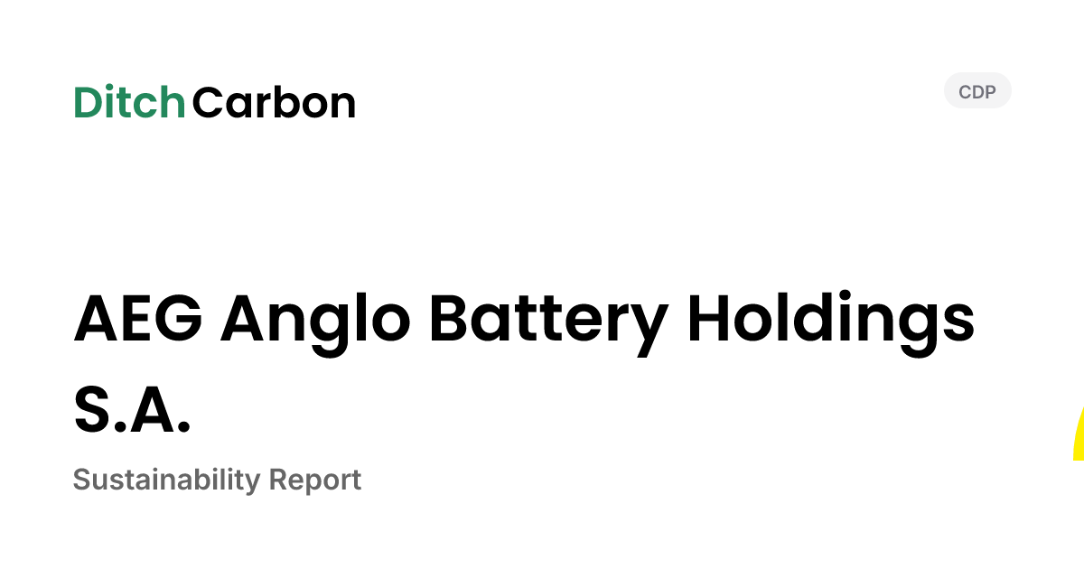AEG Anglo Battery Holdings S.A. Emissions Breakdown & Climate Score ...