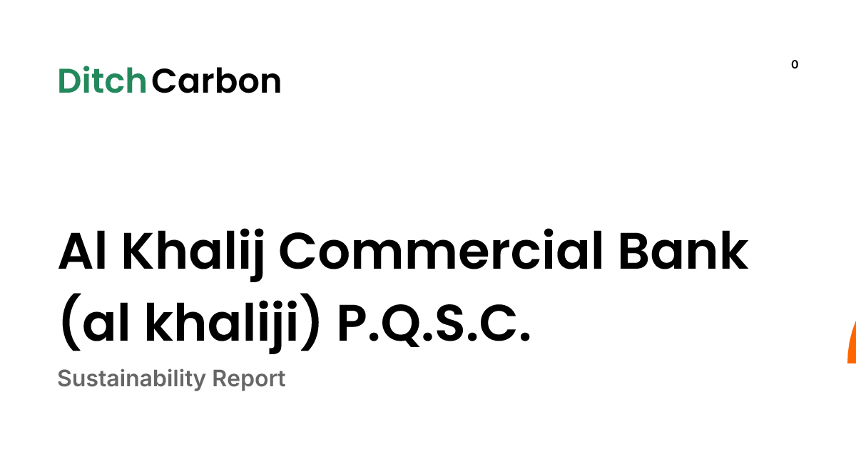 Al Khalij Commercial Bank (al khaliji) P.Q.S.C. Emissions Breakdown ...