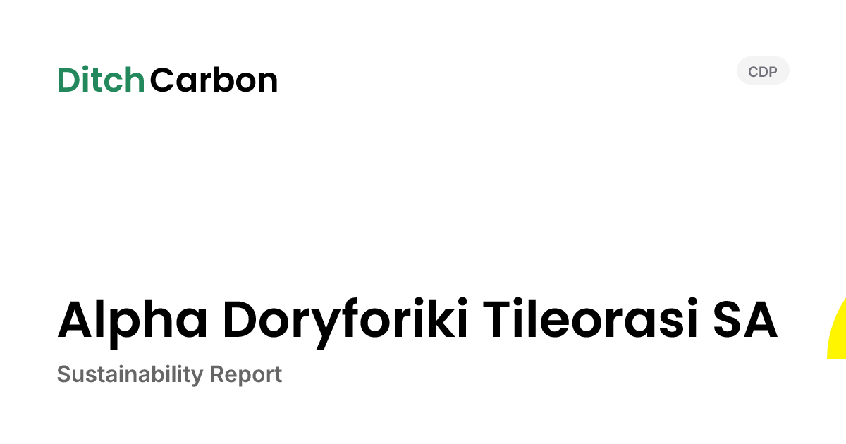 Alpha Doryforiki Tileorasi SA Emissions Breakdown & Climate Score ...