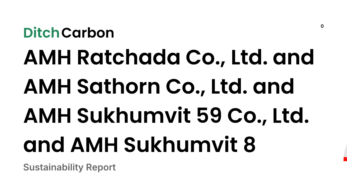 AMH Ratchada Co., Ltd. and AMH Sathorn Co., Ltd. and AMH Sukhumvit 59 ...