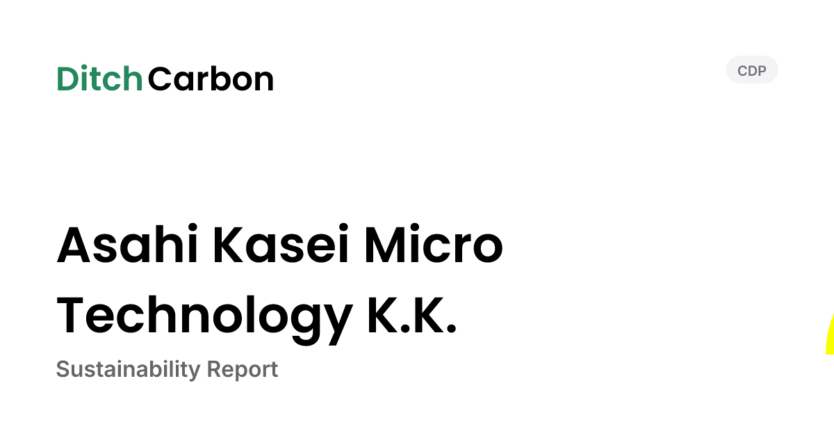 Asahi Kasei Micro Technology K.K. Emissions Breakdown & Climate Score ...