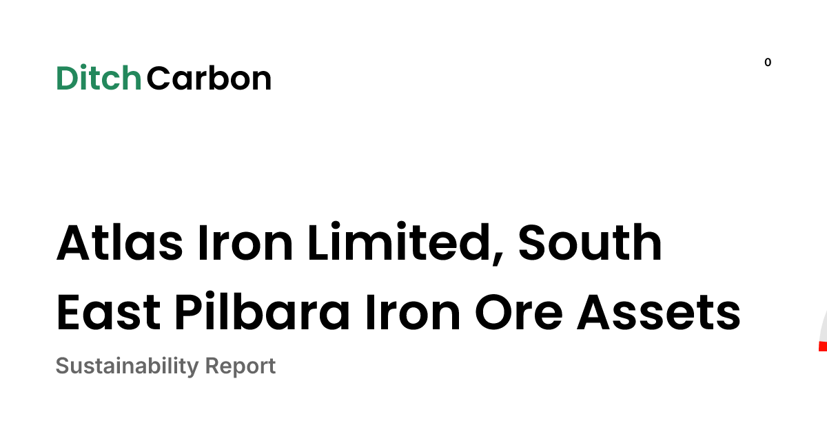 Atlas Iron Limited, South East Pilbara Iron Ore Assets Emissions ...