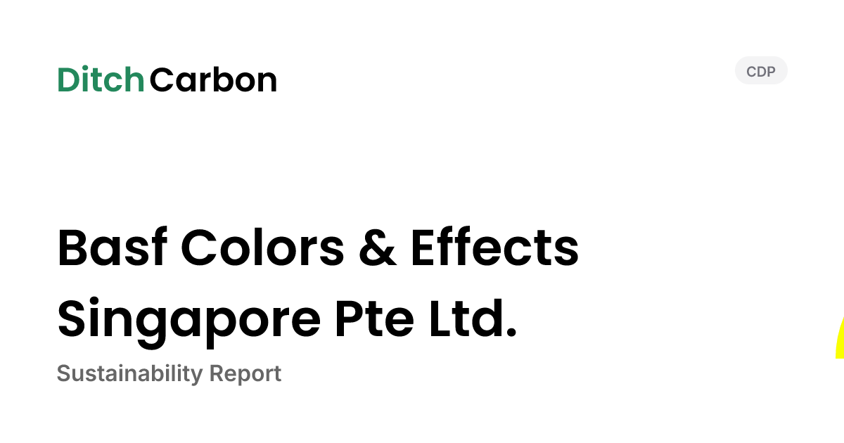 Basf Colors & Effects Singapore Pte Ltd. Emissions Breakdown & Climate ...