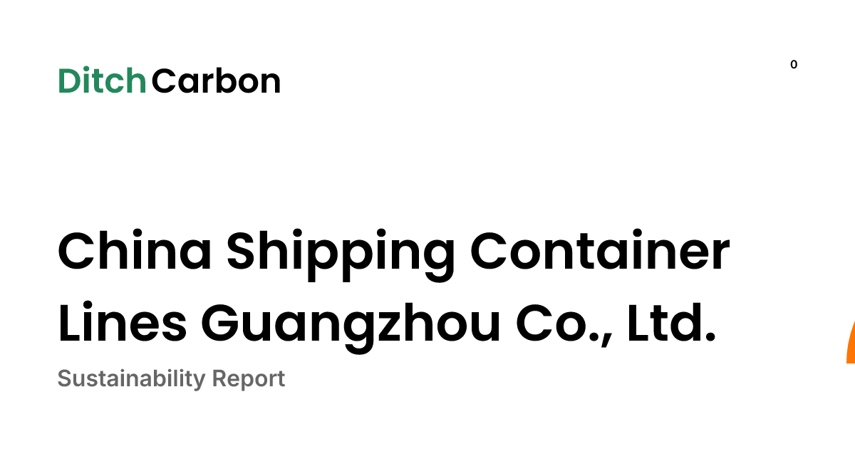China Shipping Container Lines Guangzhou Co., Ltd. Emissions Breakdown ...