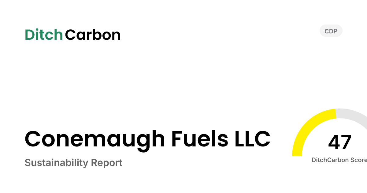 Conemaugh Fuels LLC Emissions Breakdown & Climate Score | DitchCarbon