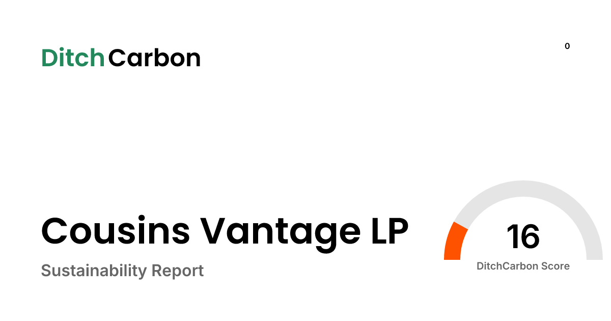 Cousins Vantage LP Emissions Breakdown & Climate Score | DitchCarbon