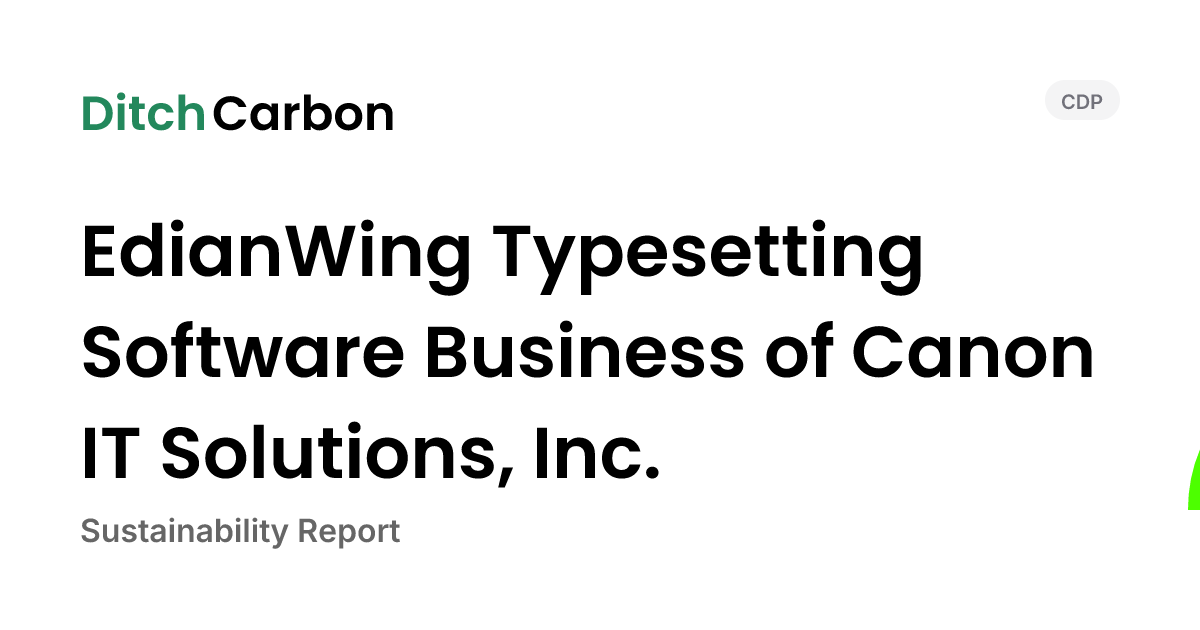 EdianWing Typesetting Software Business of Canon IT Solutions, Inc ...