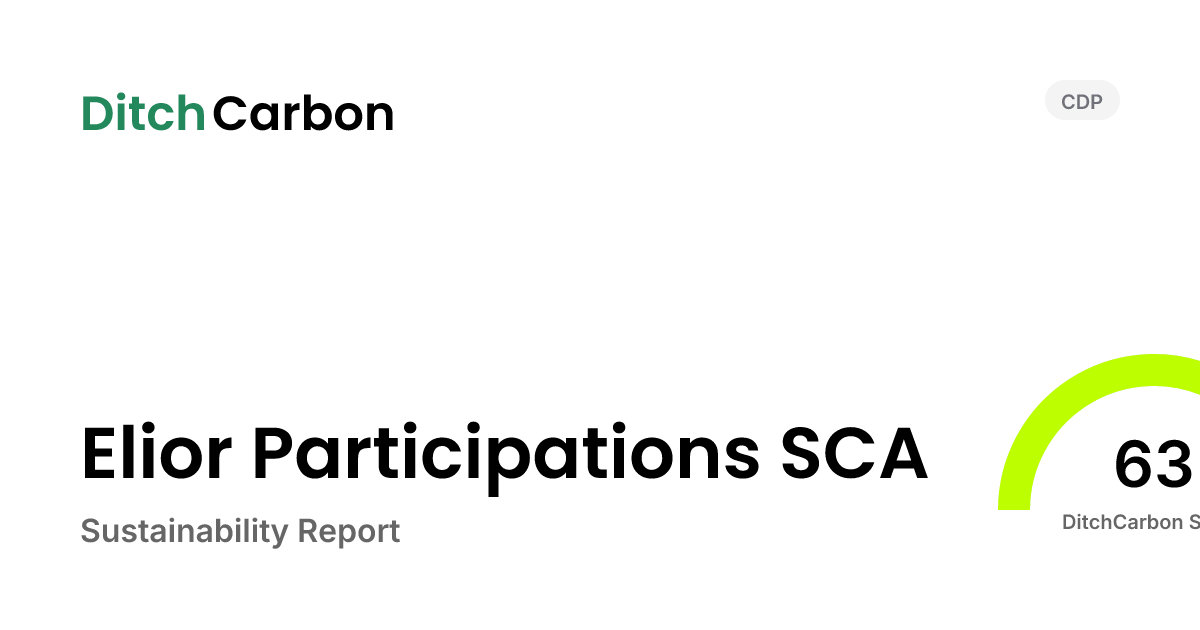 Elior Participations SCA Emissions Breakdown & Climate Score | DitchCarbon