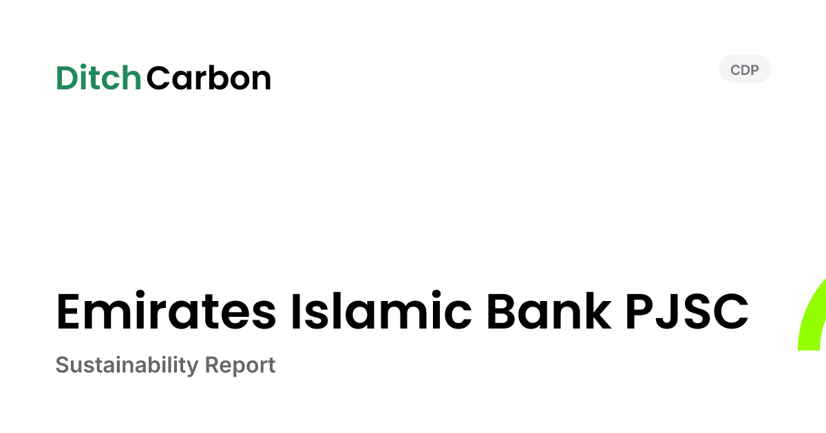 Emirates Islamic Bank PJSC Emissions Breakdown & Climate Score ...