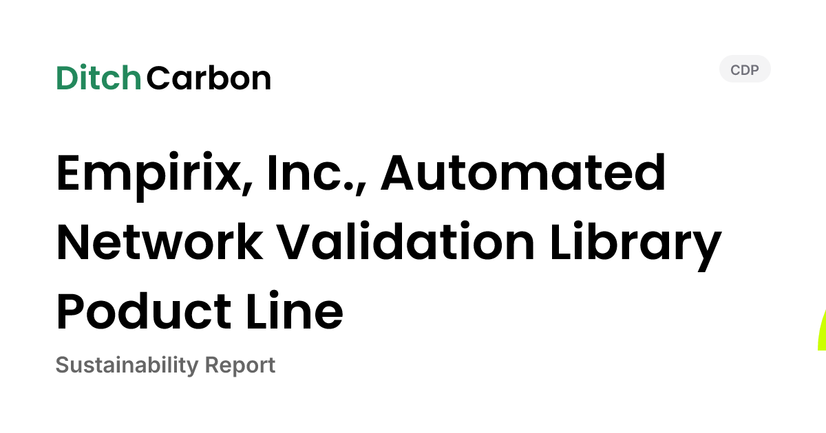 Empirix, Inc., Automated Network Validation Library Poduct Line ...