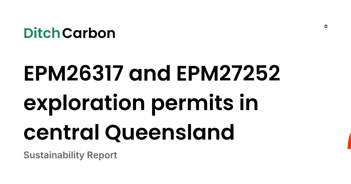 EPM26317 and EPM27252 exploration permits in central Queensland ...