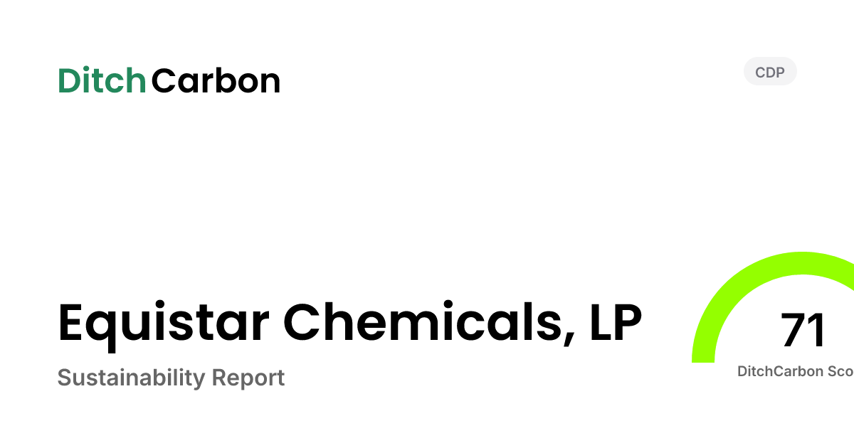 Equistar Chemicals, LP Emissions Breakdown & Climate Score | DitchCarbon