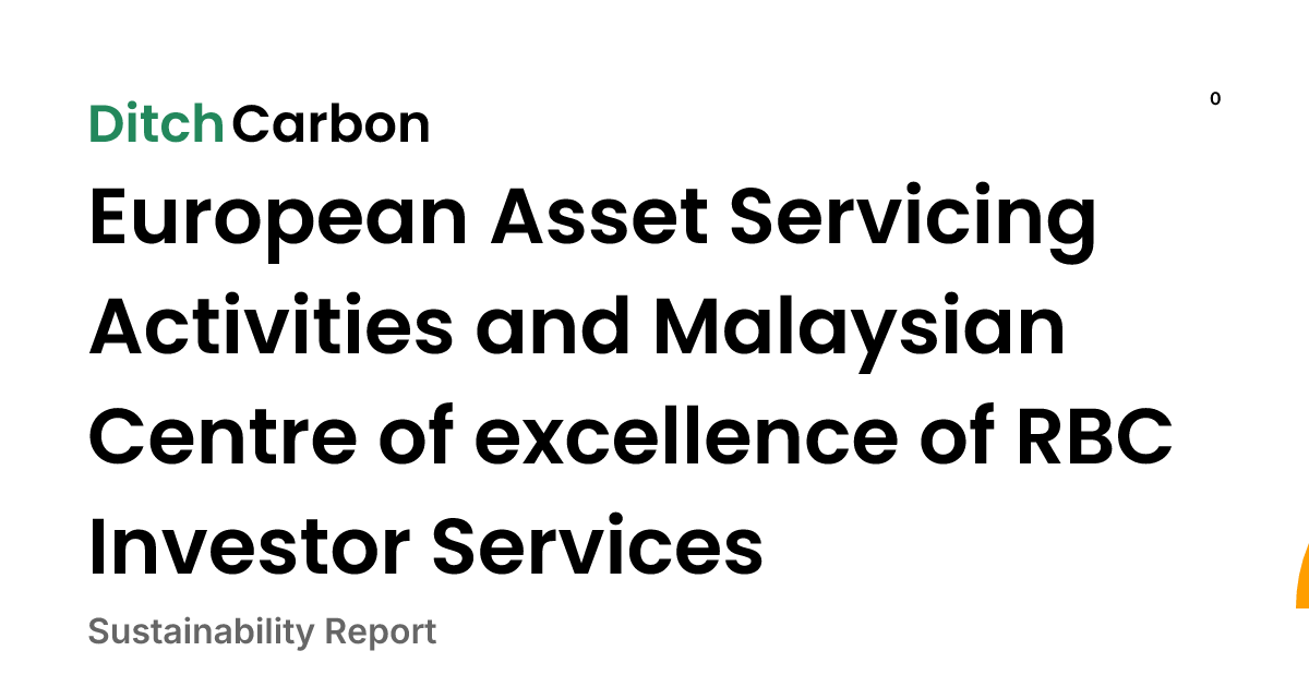 European Asset Servicing Activities and Malaysian Centre of excellence ...