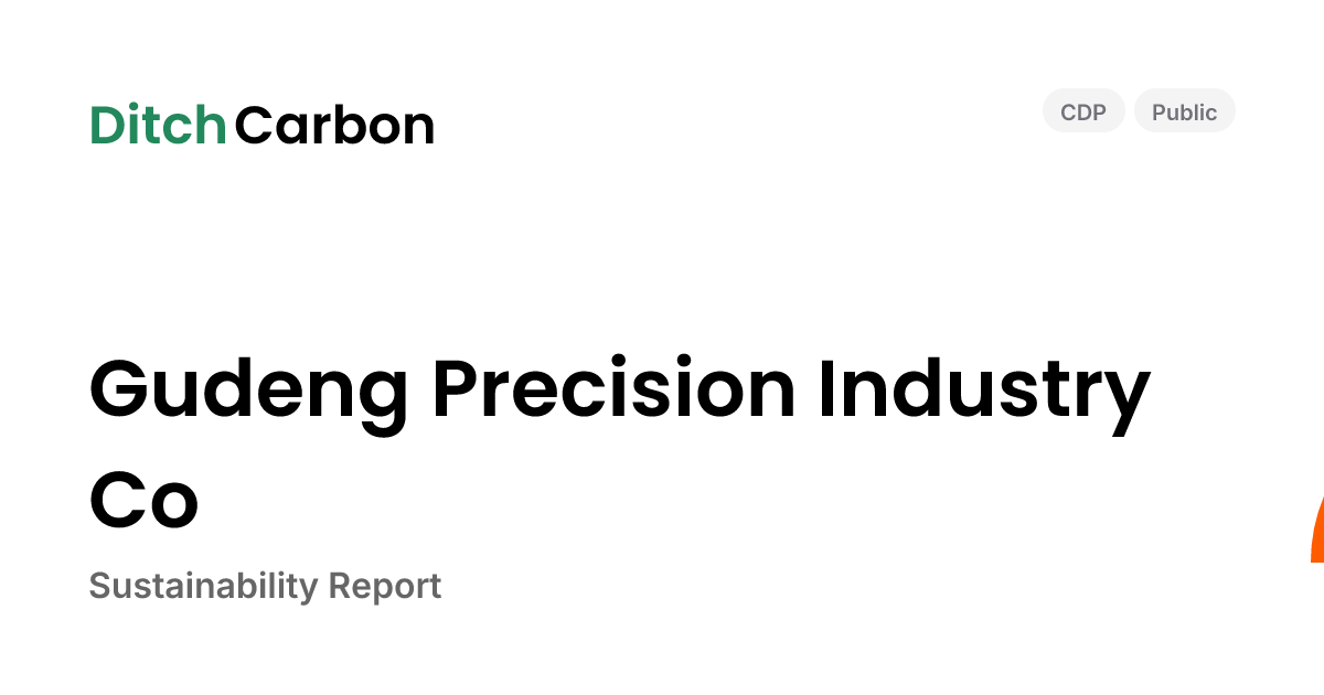 Gudeng Precision Industry Co Emissions Breakdown & Climate Score ...