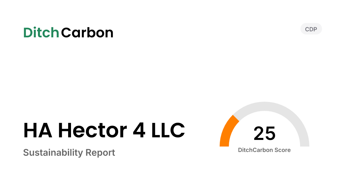 HA Hector 4 LLC Emissions Breakdown & Climate Score | DitchCarbon