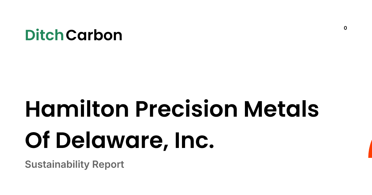Hamilton Precision Metals Of Delaware, Inc. Emissions Breakdown ...