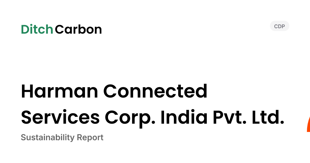 Harman Connected Services Corp. India Pvt. Ltd. Emissions Breakdown ...