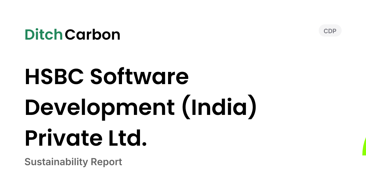 HSBC Software Development (India) Private Ltd. Emissions Breakdown ...