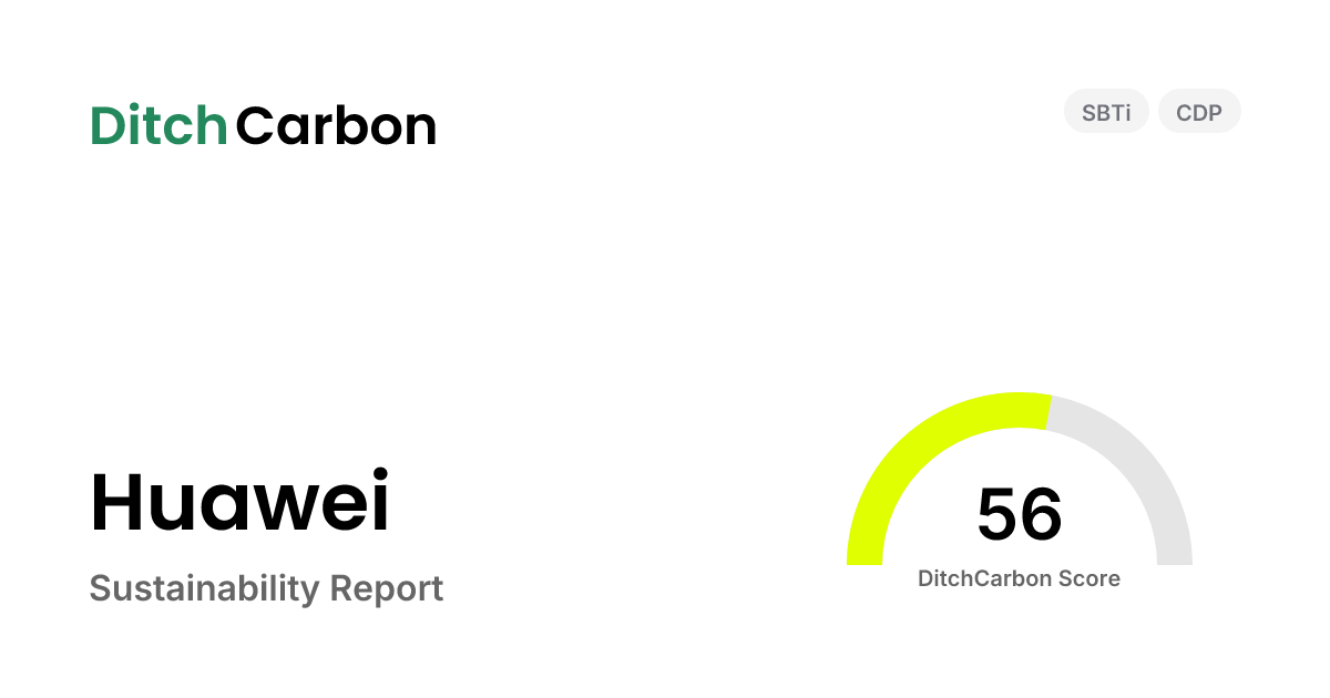 Huawei Emissions Breakdown & Climate Score | DitchCarbon