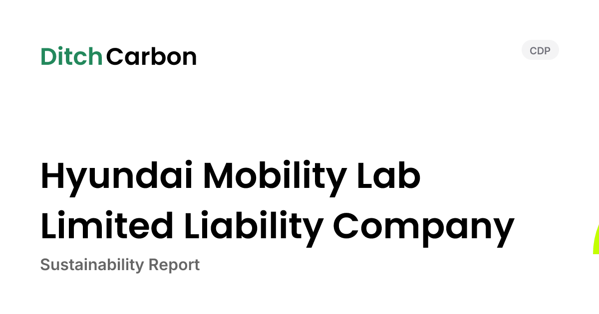 Hyundai Mobility Lab Limited Liability Company Emissions Breakdown ...
