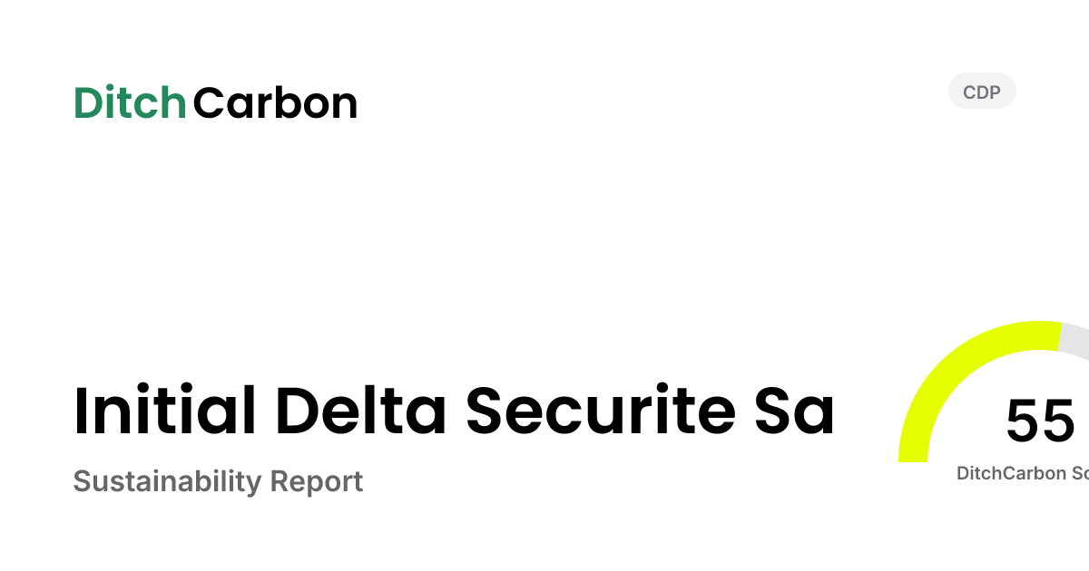 Initial Delta Securite Sa Emissions Breakdown & Climate Score | DitchCarbon