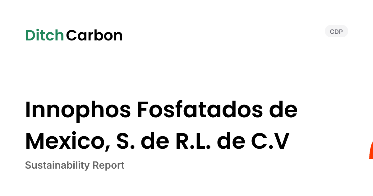 Innophos Fosfatados de Mexico, S. de R.L. de C.V Emissions Breakdown ...