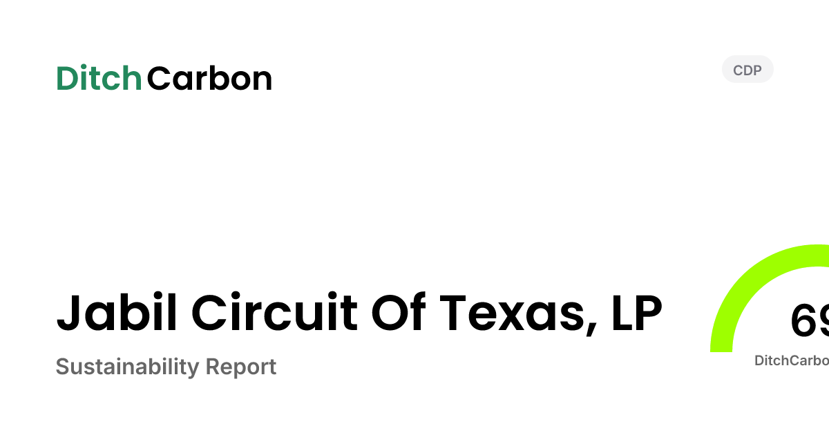 Jabil Circuit Of Texas, LP Emissions Breakdown & Climate Score ...