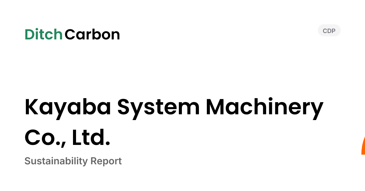 Kayaba System Machinery Co., Ltd. Emissions Breakdown & Climate Score ...