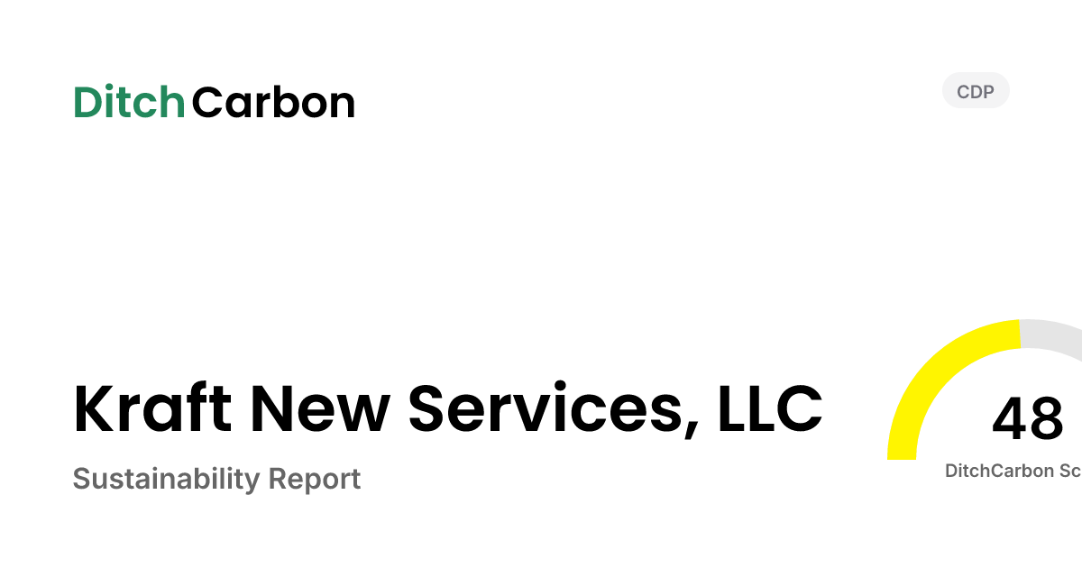 Kraft New Services, LLC Emissions Breakdown & Climate Score | DitchCarbon