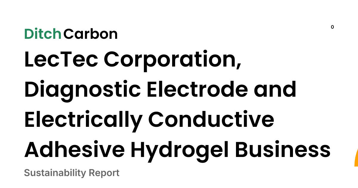 LecTec Corporation, Diagnostic Electrode and Electrically Conductive ...