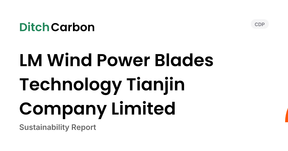 LM Wind Power Blades Technology Tianjin Company Limited Emissions ...
