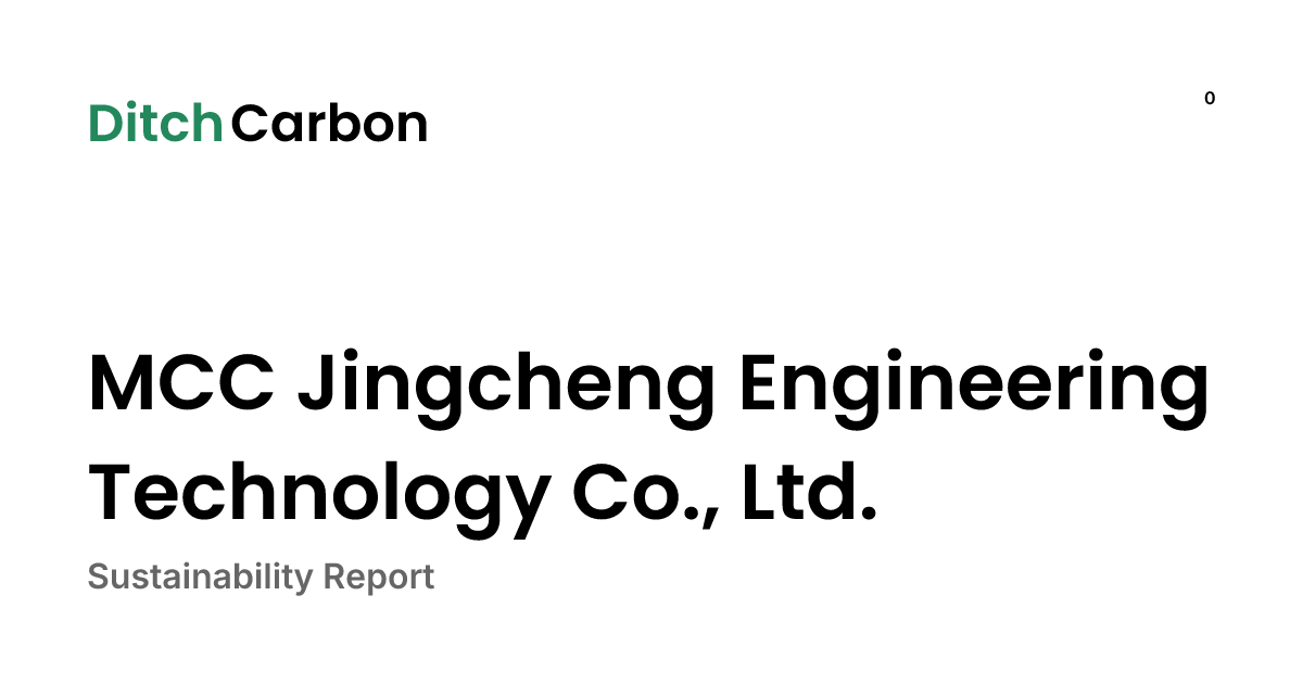 MCC Jingcheng Engineering Technology Co., Ltd. Emissions Breakdown ...